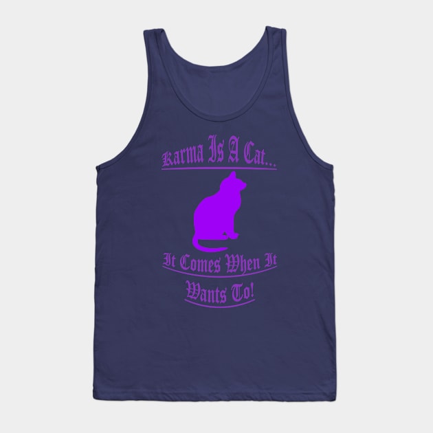 Karma Is A Cat 2 Tank Top by Maries Papier Bleu